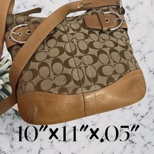 Coach sig adjustable shoulder or crossbody bag